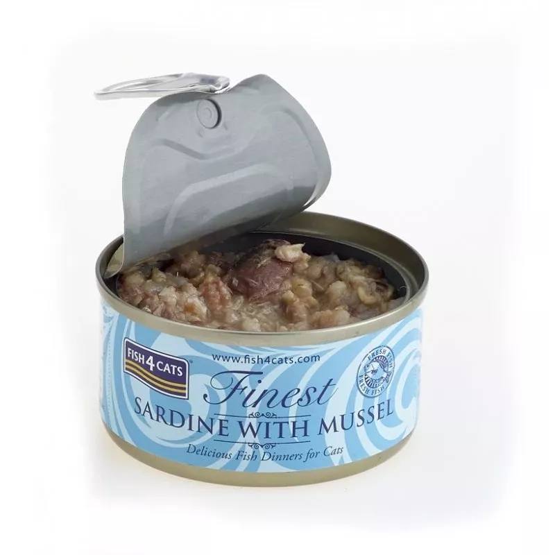 FISH4CATS Sardynka z małżą - mokra karma dla kota - 70g