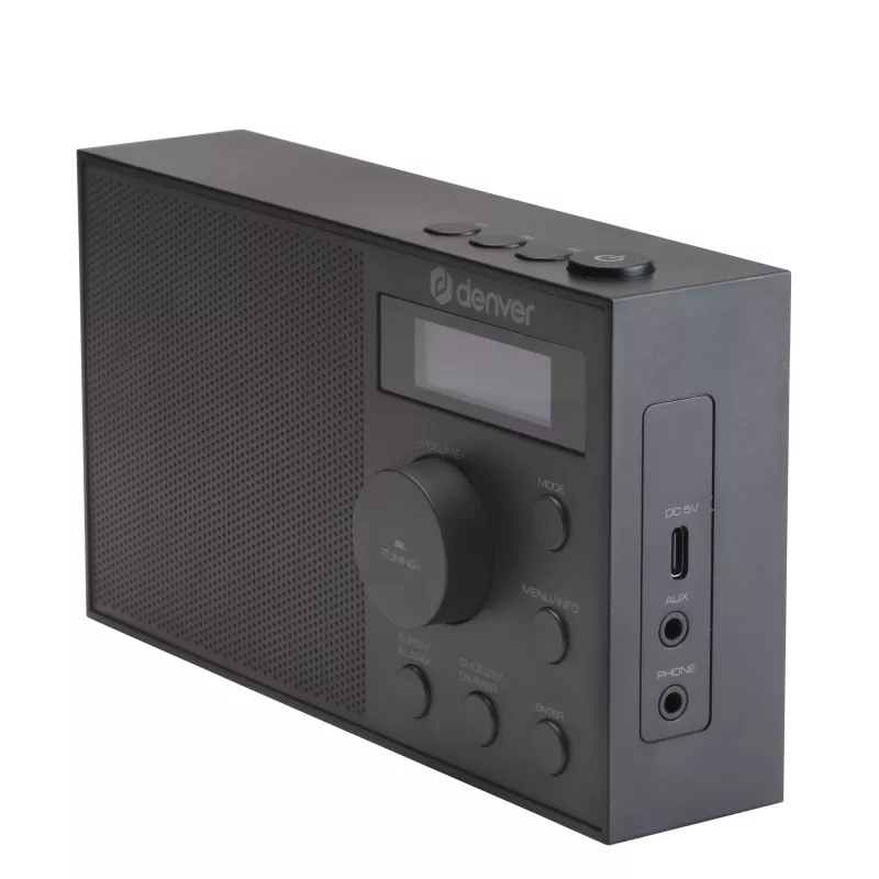 Radio DENVER DAB-51B — kompaktowe radio cyfrowe DAB+/FM/AM, czarne