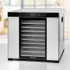 Suszarka do żywności Rommelsbacher DA1050, stal nierdzewna, 5 półek (10 tac ze stali nierdzewnej), regulowana temperatura 35–75 °C, timer 99 h, powierzchnia suszenia 1,6 m²