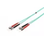 DIGITUS - Kabel krosowy - ST wielomodowy (M) - ST wielomodowy (M) - 3 m - Światłowód - 50/125 mikronów - turkusowy