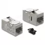 Moduł keystone DELOCK 90757 płaski RJ-45 srebrny, 16,1×29,8×19,5 mm