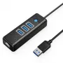 Koncentrator USB ORICO PW3UR-U3 3-portowy z portem Ethernet RJ45