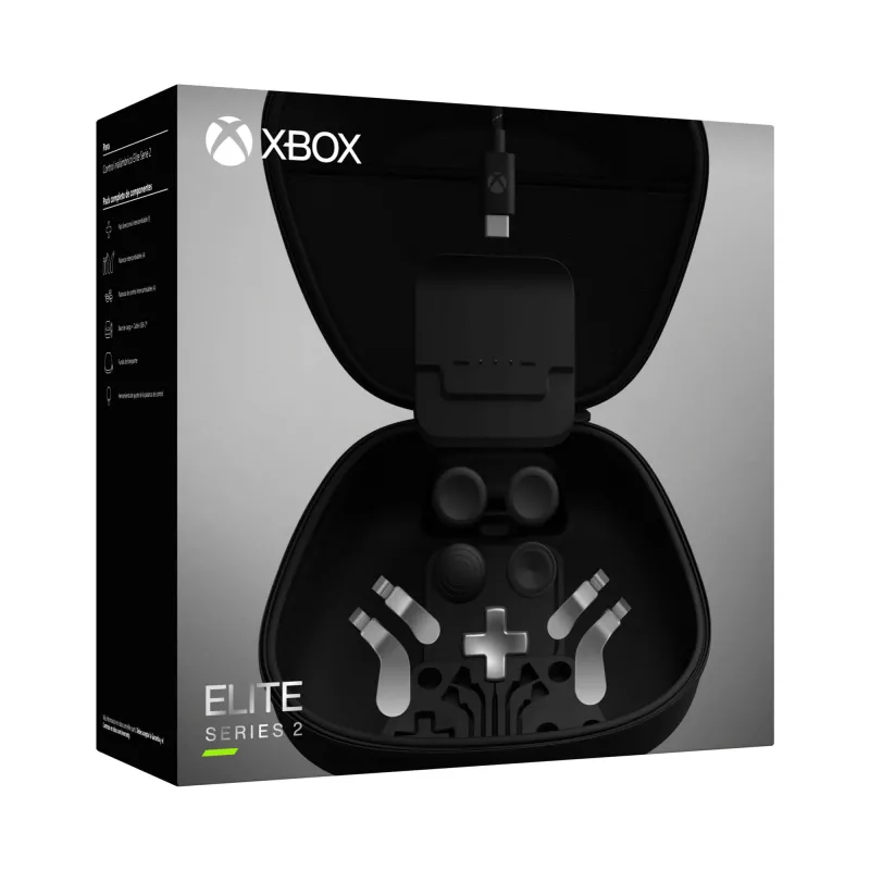 Akcesoria do kontrolera gamingowego Microsoft Xbox Elite Wireless Controller Series 2 Complete Component Pack Czarny Srebrny