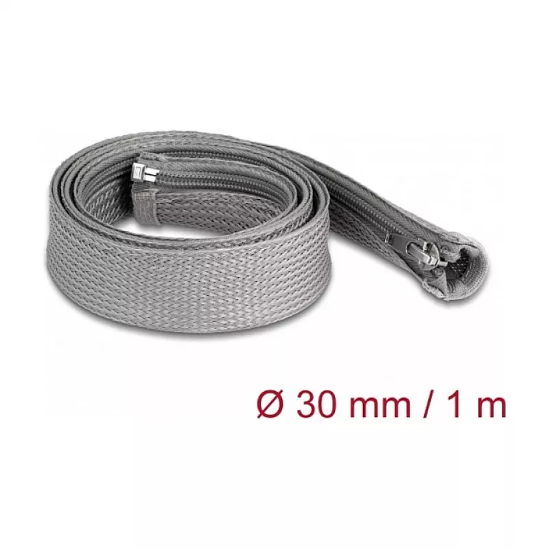 Oplot pleciony DeLOCK 20825 1 m x 30 mm szary