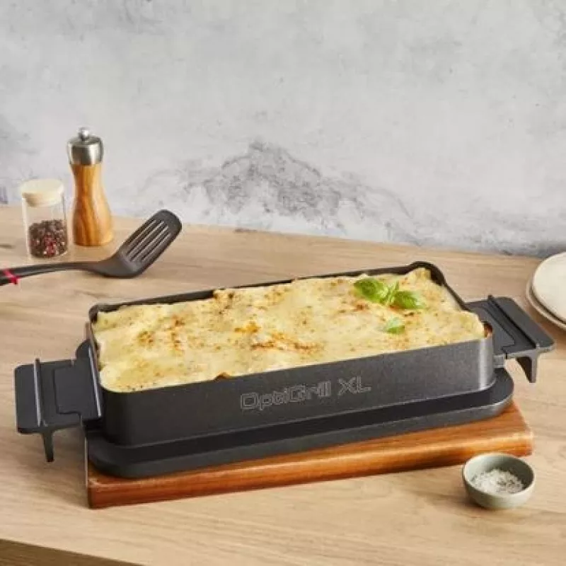 Elektryczny grill kontaktowy Tefal OptiGrill+ XL stal nierdzewna — duża pojemność, automatyczne programy gotowania