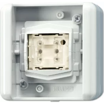 Przycisk Jung 8471.02 LED W — przewodowy, biały, wskaźnik LED