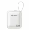 Power bank Vention FHEN0 litowo-polimerowy 10000 mAh 35 W USB-C 1 port biały