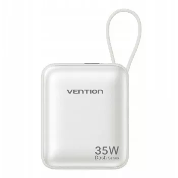 Power bank Vention FHEN0 litowo-polimerowy 10000 mAh 35 W USB-C 1 port biały