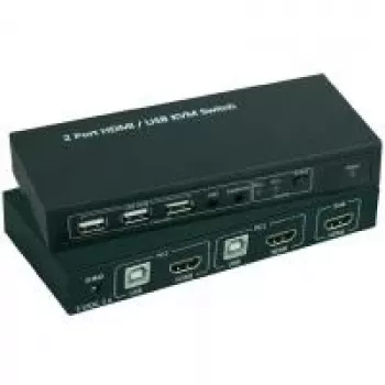 Przełącznik KVM SpeaKa professional SP-4330460 — 2-portowy HDMI + USB, 1920x1080