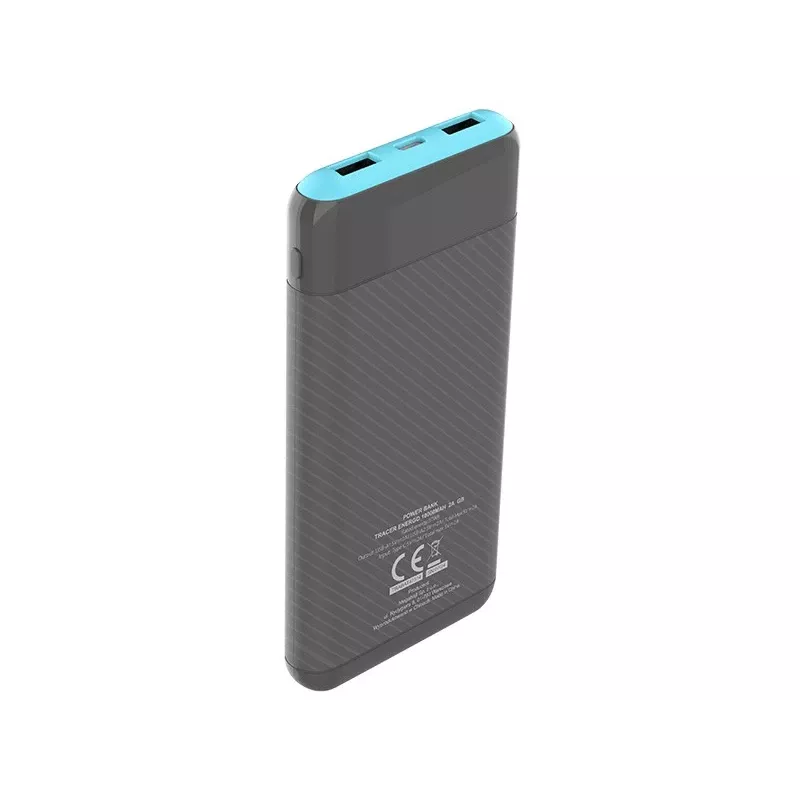 PowerBank EnerGo 10000mAh szaro-niebieski