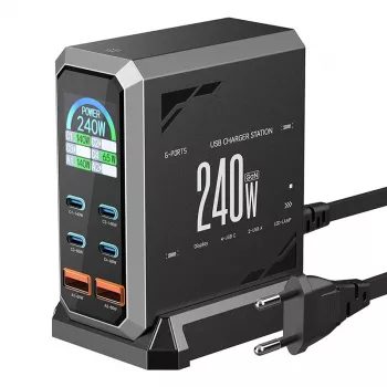Blitzwolf BW-S31 2xUSB-A, 4xUSB-C, PD, 240W ładowarka sieciowa