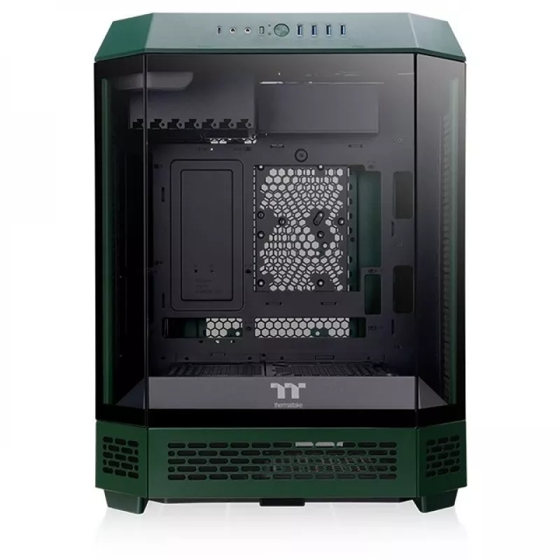 The Tower 600, Obudowa wieżowa Ciemnozielona, Szkło hartowane x 3