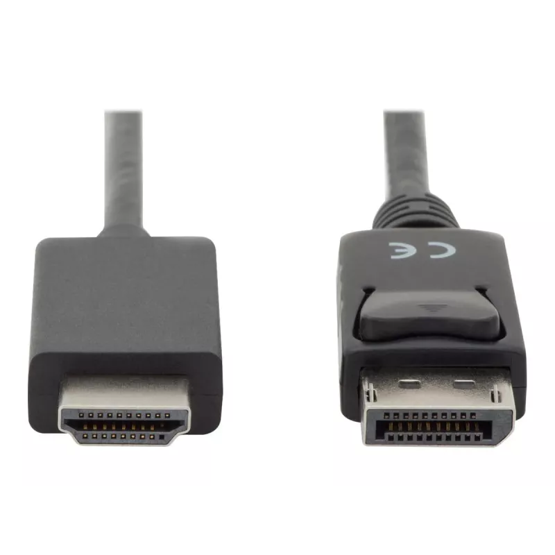 Kabel adapterowy DisplayPort 1.2 z blokadą 4K 60Hz UHD Typ DP/HDMI A M/M czarny 2 m