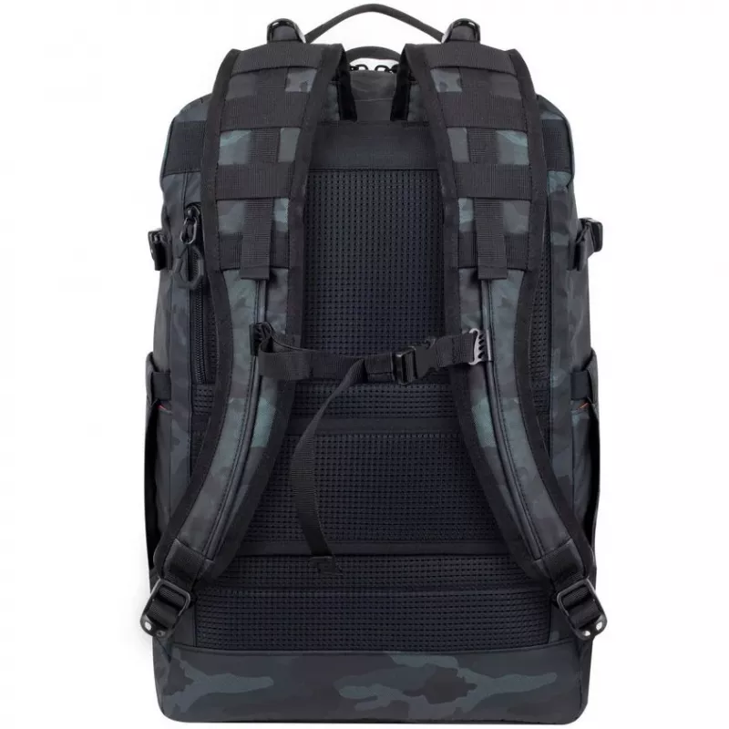 Plecak Rivacase Sherwood Camouflage, granatowy Poliester, poliuretan