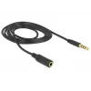 Kabel audio 3.5 mm męski na żeński DeLOCK 84666 czarny 1 m