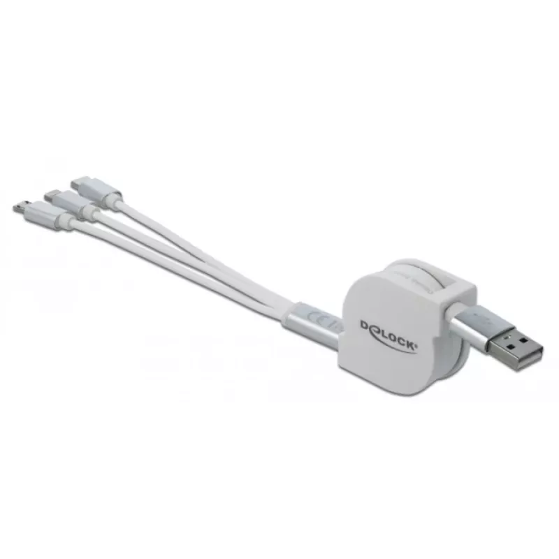 Kabel USB DeLOCK 85850 0,98 m USB 2.0 USB A USB C/Micro-USB B/Lightning