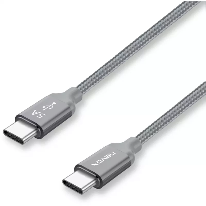 Kabel USB Nevox 1654 USB 2.0 2m USB C Szary Srebrny