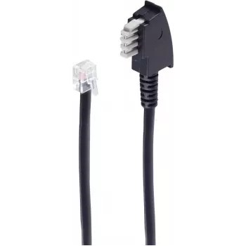 shiverpeaks ®-BASIC-S--TAE N-Plug to Western-Plug 6/6, dla faksów, 6-żyłowy, 3,0m (BS70163)