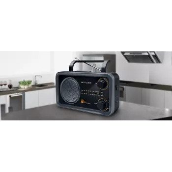 Muse | Przenośne radio 2-pasmowe | M-06DS | AUX in | Szary