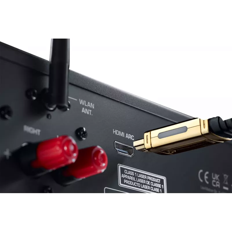 Odbiornik stereo Magnat MC 400 — 2.0 kanałów, 40 W na kanał, odtwarzacz CD, Wi‑Fi, Bluetooth, DAB/FM, Ethernet (czarny)
