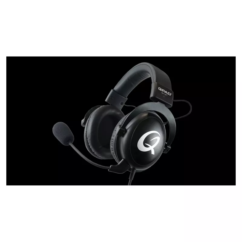Zestaw słuchawkowy QPAD QH-91 przewodowy, nauszny, typu head-band, 15–25000 Hz, kabel 2 m, czarny