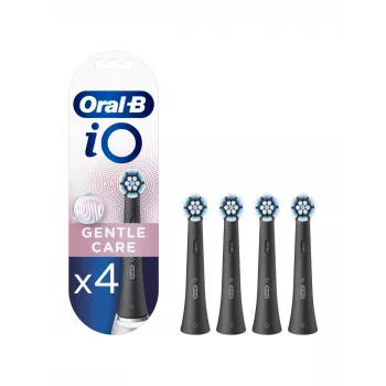 Końcówki do szczoteczki Oral-B iO Gentle Care — 4 szt., czarne końcówki wymienne