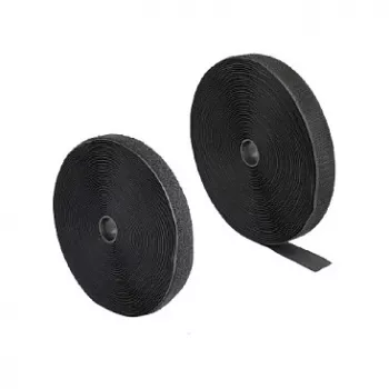 DeLOCK Mocna taśma rzepowa 15 m x 25 mm czarna