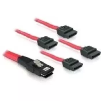 Kabel SATA DeLOCK 83074 4x 1 m czerwony