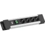 Listwa zasilająca Bachmann CONNECTUS 4×CEE7/3 1×Przełącznik 2,0 m CEE7/7 szara