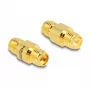 Adapter DeLOCK RP-SMA żeński na SMA żeński 8 mm średnicy 17.1 mm szerokości