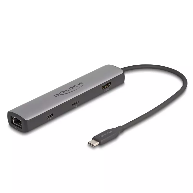 DeLOCK Stacja dokująca USB Type-C 8K HDMI USB 10 Gb/s LAN 2,5 Gb/s PD 100 W