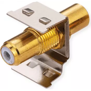 ROLINE Keystone-Coupling RCA ekranowane metalowe białe (26.11.0395)