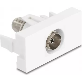 DeLOCK 90844 Gniazdo IEC żeńskie białe 75 Ω wtyk