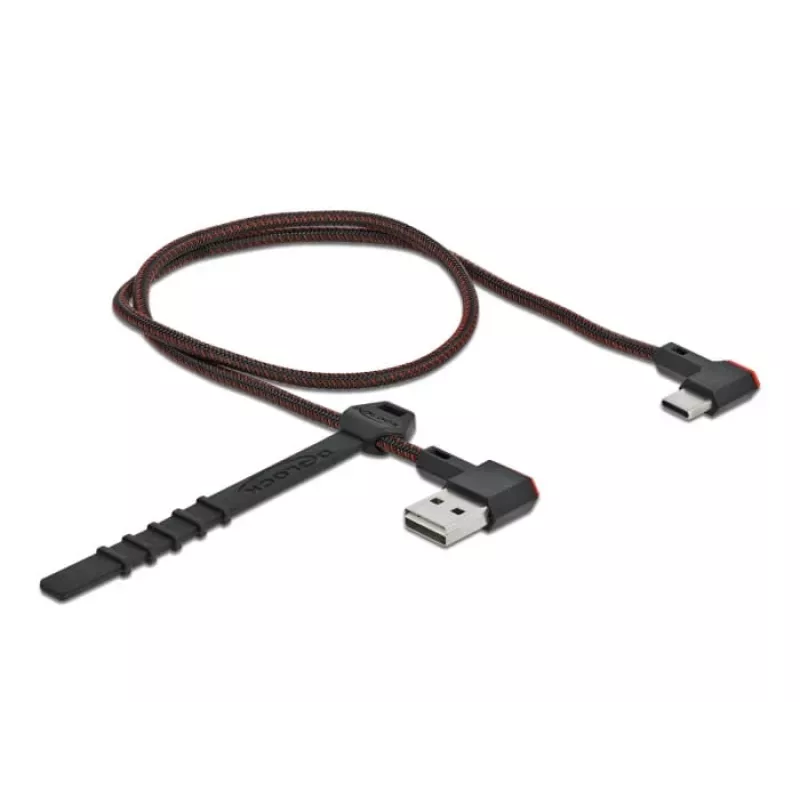 Kabel USB DeLOCK EASY-USB 2.0 wtyk męski typu A na wtyk męski typu C 0,5 m czarny