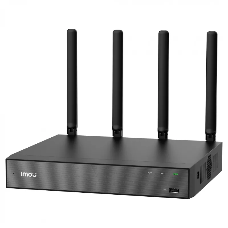 Sieciowy rejestrator wizyjny IMOU N118W Czarny — 18-kanałowy, odtwarzanie 4 kanałów, maks. 3840×2160, dwupasmowe Wi‑Fi, SATA do 16 TB