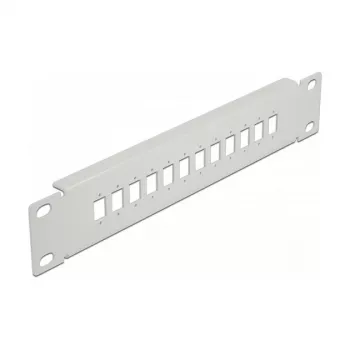 Panel krosowy światłowodowy DeLOCK 10 cali 12 portów SC Simplex LC Duplex 1U szary