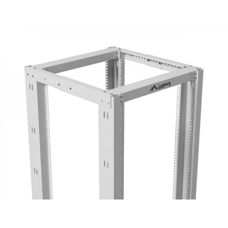 LANBERG 19-calowa otwarta szafa rack 27U 600x800 mm szara, 27U otwarta rama serwerowa