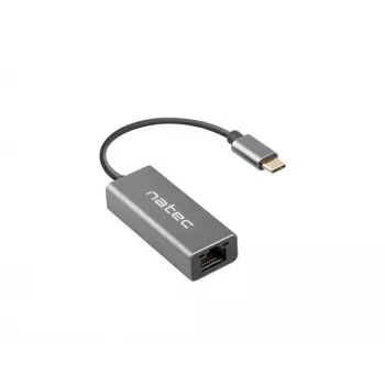 NATEC Cricket USB 3.2 Gen 1 Type-C Szary Hub Ethernet 1000 Mbit/s