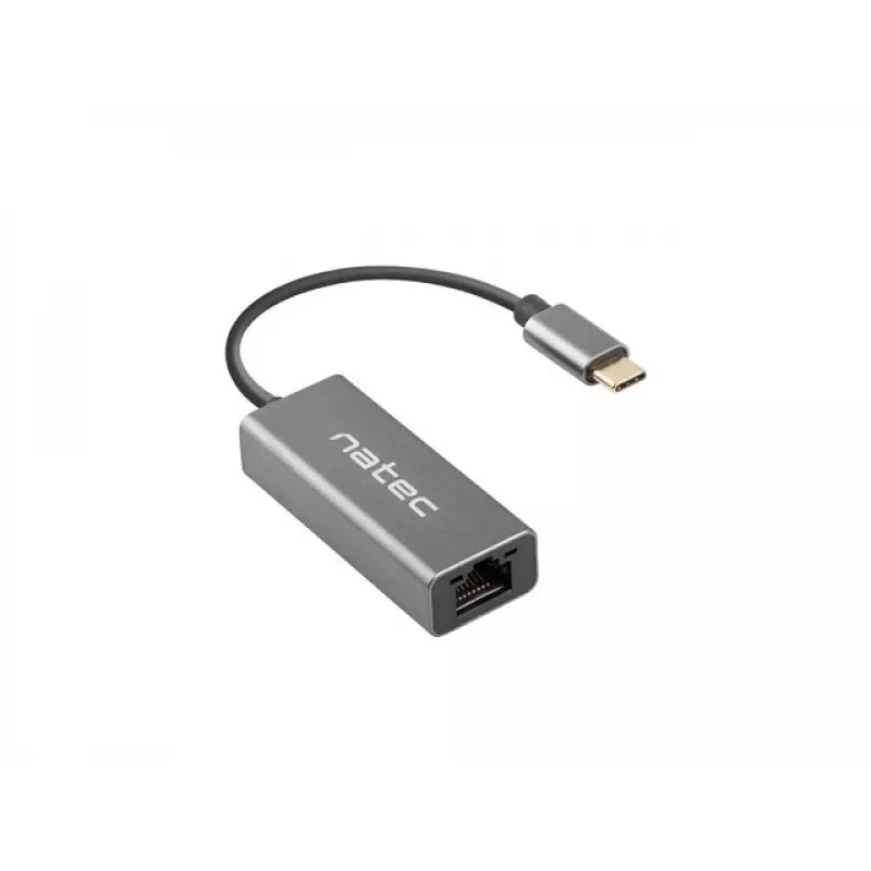 NATEC Cricket USB 3.2 Gen 1 Type-C Szary Hub Ethernet 1000 Mbit/s