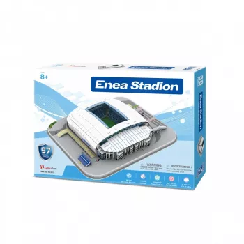 3D Puzzle cubicfun Lech Poznan Stadium model – składana replika stadionu w skali, elementy kartonowe, numer modelu 306-20257