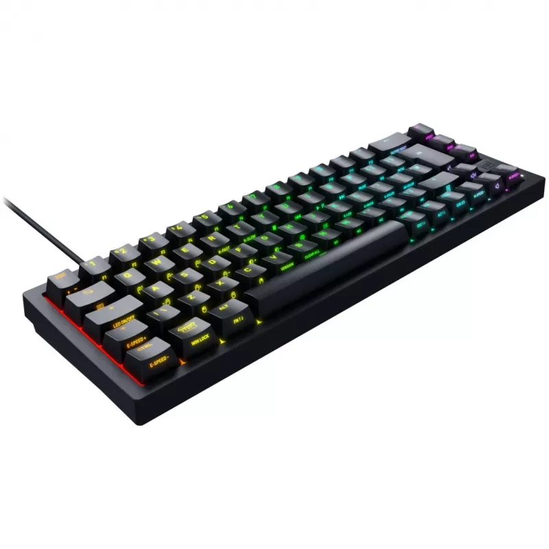 CHERRY K5V2 Klawiatura kompaktowa Gaming USB QWERTY Angielska Czarna 67 klawiszy RGB LED