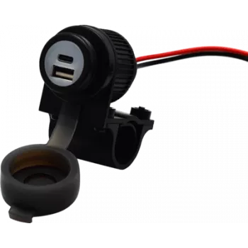 Albrecht Duo USB A+C Gniazdo do motocykla 12/24V (73701)