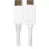 Sharkoon Adapter kabel Displayport 1.2> HDMI 4K Biały 3 Meter