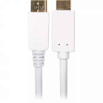 Sharkoon Adapter kabel Displayport 1.2> HDMI 4K Biały 3 Meter