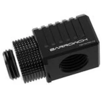 Adapter kątowy 90° Barrow G1/4'' z żeńskim na żeński — czarny