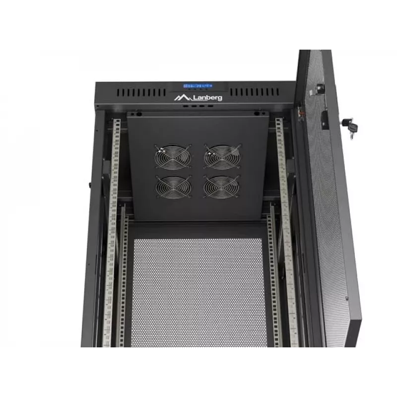 Szafa rackowa LANBERG FF01-6624-23BL 24U wolnostojąca 19 cali 600×600 mm IP20 czarna
