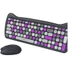 Bezprzewodowy zestaw klawiatura i mysz CANYON HSET-W6 Kitty Edition – fioletowy