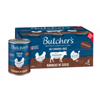 BUTCHER'S Oryginalny Mega pack mix with vegetables in gravy- mokra karma dla psa - 6 x 400g