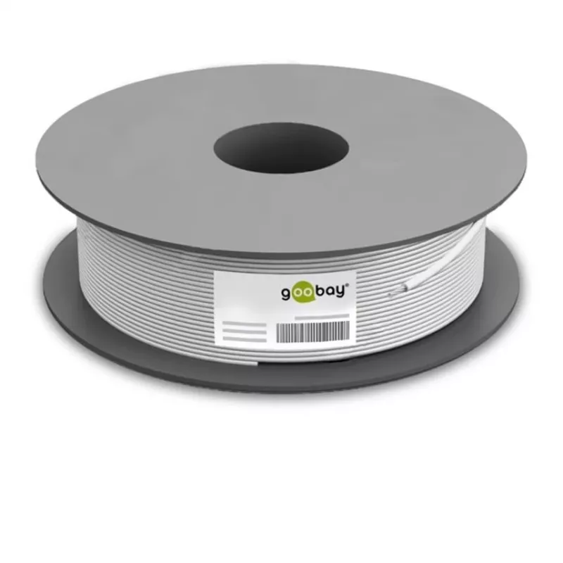 Wentronic Goobay Kabel sieciowy CAT 6, S/FTP (PiMF), Szary, 305 m - Mieszanka miedzi CCA, AWG 23/1 (drut), PVC (95696)