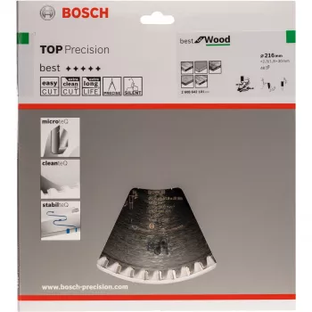 Tarcza do piły tarczowej Best for Wood, Ø 216mm, 48Z (otwór 30mm, do pilarek kapowych i ukośnic)